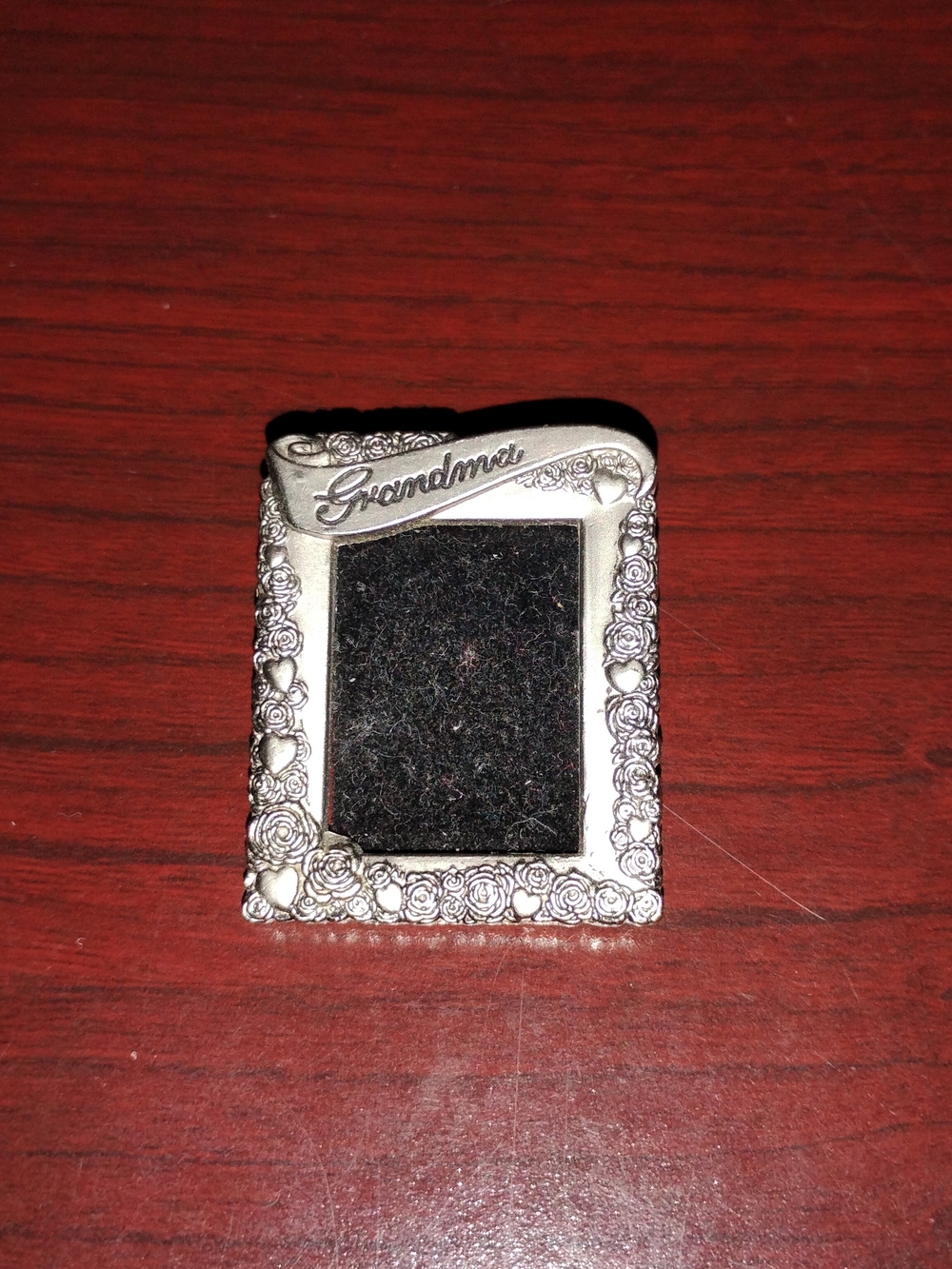 Silver 'Grandma' Decorative Photo Frame Magnet - Silver